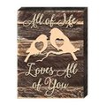 Designocracy Love Birds Decor Art on Board Wall Decor 9873508